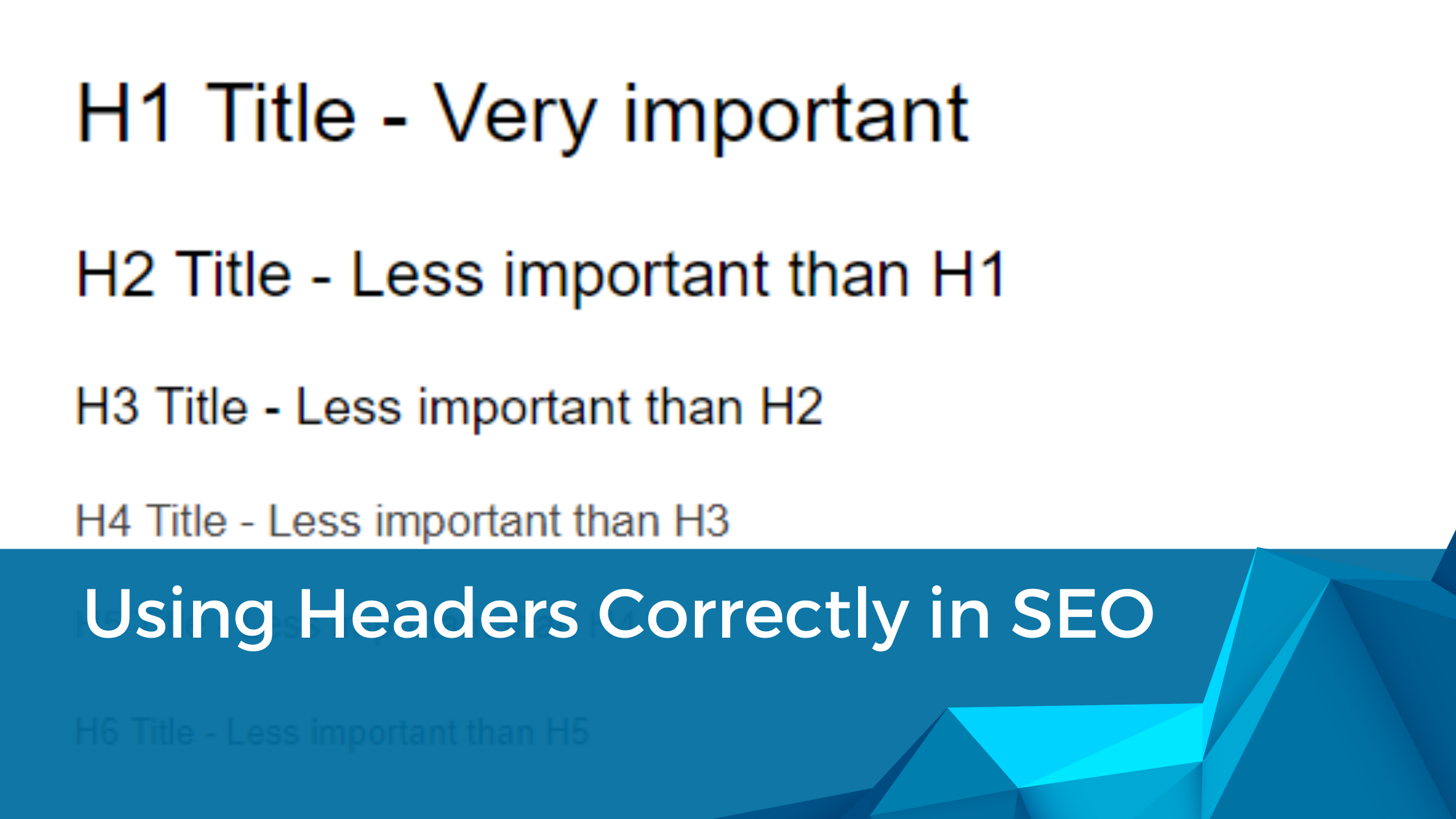 Headers and Topics in SEO